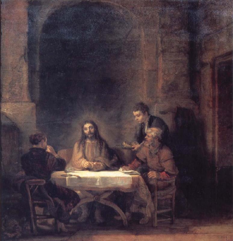 REMBRANDT Harmenszoon van Rijn The Risen Christ at Emmaus Germany oil painting art